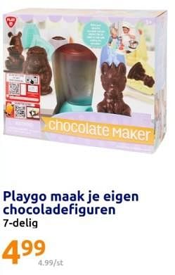 Promoties Playgo maak je eigen chocoladefiguren - Play-Go - Geldig van 06/12/2023 tot 12/12/2023 bij Action