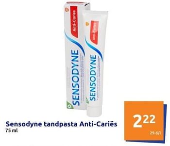 Promoties Sensodyne tandpasta anti-caries - Sensodyne - Geldig van 06/12/2023 tot 12/12/2023 bij Action