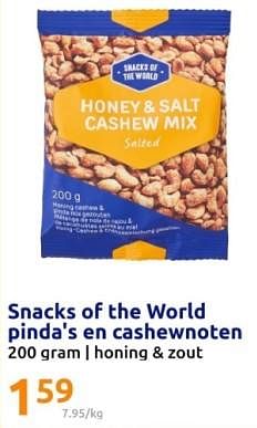 Promoties Snacks of the world pinda`s en cashewnoten - Snacks of the World - Geldig van 06/12/2023 tot 12/12/2023 bij Action