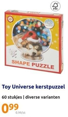 Promoties Toy universe kerstpuzzel - Huismerk - Action - Geldig van 06/12/2023 tot 12/12/2023 bij Action