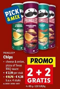 Promoties Chips - Pringles - Geldig van 13/12/2023 tot 19/12/2023 bij Lidl