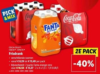 Promoties Frisdrank - Coca Cola - Geldig van 13/12/2023 tot 19/12/2023 bij Lidl