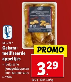 Promoties Gekaramelliseerde appeltjes - Deluxe - Geldig van 13/12/2023 tot 19/12/2023 bij Lidl