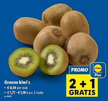 Promoties Groene kiwi‘s - Huismerk - Lidl - Geldig van 13/12/2023 tot 19/12/2023 bij Lidl