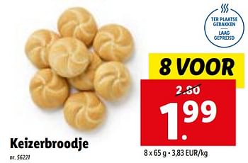 Promoties Keizerbroodje - Huismerk - Lidl - Geldig van 13/12/2023 tot 19/12/2023 bij Lidl