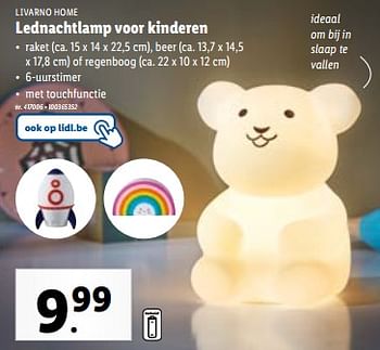Promoties Lednachtlamp voor kinderen - Livarno - Geldig van 13/12/2023 tot 19/12/2023 bij Lidl