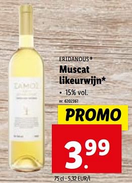 Promoties Muscat likeurwijn - Witte wijnen - Geldig van 13/12/2023 tot 19/12/2023 bij Lidl