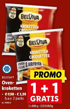 Promoties Ovenkroketten - Belviva - Geldig van 13/12/2023 tot 19/12/2023 bij Lidl
