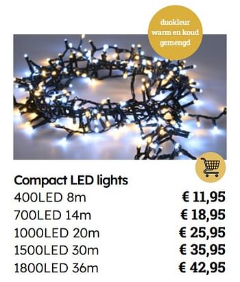 Promotions Compact led lights - Produit Maison - Multi Bazar - Valide de 06/11/2023 à 25/12/2023 chez Multi Bazar