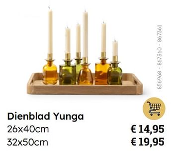 Promoties Dienblad yunga - Huismerk - Multi Bazar - Geldig van 06/11/2023 tot 25/12/2023 bij Multi Bazar