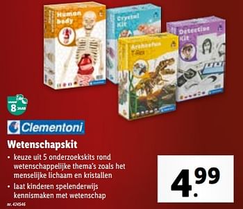 Promoties Wetenschapskit - Clementoni - Geldig van 13/12/2023 tot 19/12/2023 bij Lidl
