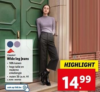 Promoties Wide leg jeans - Esmara - Geldig van 13/12/2023 tot 19/12/2023 bij Lidl