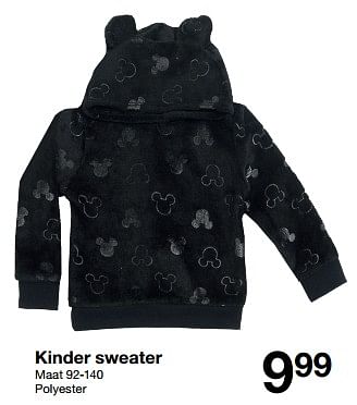 Promoties Kinder sweater - Huismerk - Zeeman  - Geldig van 09/12/2023 tot 15/12/2023 bij Zeeman