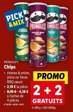 Promotions Chips - Pringles - Valide de 13/12/2023 à 19/12/2023 chez Lidl