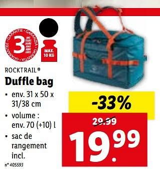Promotions Duffle bag - Rocktrail - Valide de 13/12/2023 à 19/12/2023 chez Lidl