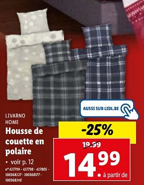 Promotions Housse de couette en polaire - Livarno - Valide de 13/12/2023 à 19/12/2023 chez Lidl