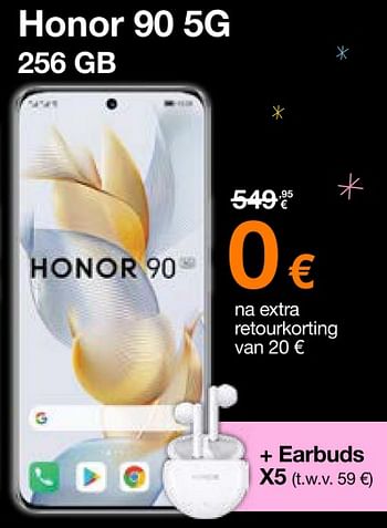 Promoties Honor 90 5g 256 gb - Honor - Geldig van 01/12/2023 tot 17/12/2023 bij Orange