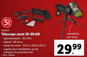 Promotions Télescope zoom - Auriol - Valide de 13/12/2023 à 19/12/2023 chez Lidl