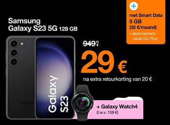 Promoties Samsung galaxy s23 5g 128 gb - Samsung - Geldig van 01/12/2023 tot 17/12/2023 bij Orange