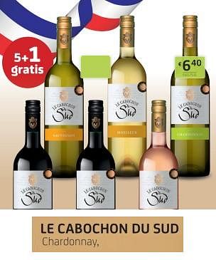 Promoties Le cabochon du sud chardonnay - Witte wijnen - Geldig van 01/12/2023 tot 14/12/2023 bij BelBev
