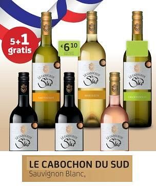 Promoties Le cabochon du sud sauvignon blanc - Witte wijnen - Geldig van 01/12/2023 tot 14/12/2023 bij BelBev