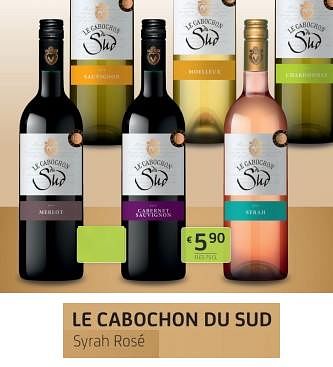 Promotions Le cabochon du sud syrah rosé - Vins rosé - Valide de 01/12/2023 à 14/12/2023 chez BelBev