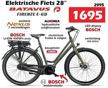 Promoties Batavus elektrsche fiets 28`` - Batavus - Geldig van 30/11/2023 tot 17/12/2023 bij Itek