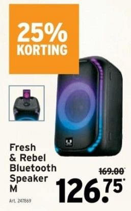 Promoties Fresh + rebel bluetooth speaker m - Fresh 'n Rebel - Geldig van 29/11/2023 tot 12/12/2023 bij Gamma