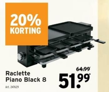 Promotions Princess raclette piano black 8 - Princess - Valide de 29/11/2023 à 12/12/2023 chez Gamma