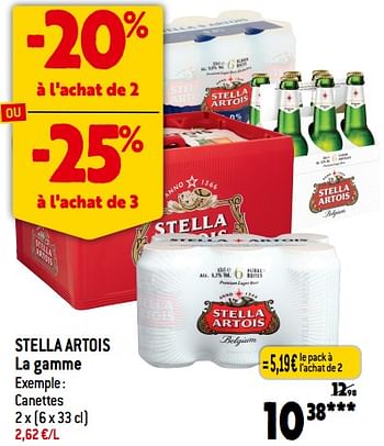Promotions Stella artois - Stella Artois - Valide de 06/12/2023 à 12/12/2023 chez Louis Delhaize