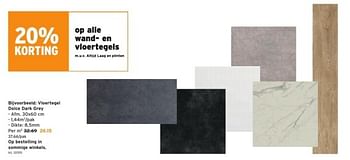 Promoties Vloertegel dolce dark grey - Huismerk - Gamma - Geldig van 29/11/2023 tot 12/12/2023 bij Gamma
