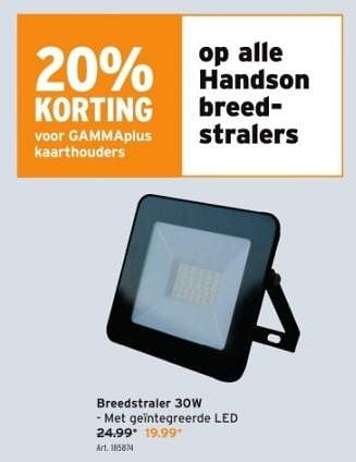 Promoties Breedstraler - Handson - Geldig van 29/11/2023 tot 12/12/2023 bij Gamma