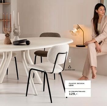 Promotions Chaise design lexi - Produit Maison - Xooon - Valide de 07/12/2023 à 20/12/2023 chez Xooon