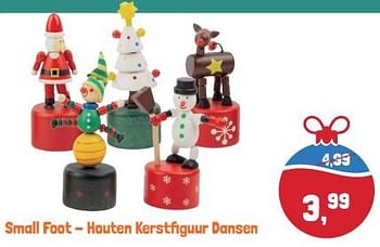 Promoties Small foot - houten kerstfiguur dansen - Huismerk - Lobbes - Geldig van 06/12/2023 tot 24/12/2023 bij Lobbes