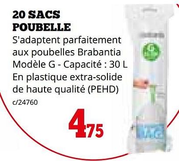 Promotions 20 sacs poubelle - Brabantia - Valide de 04/12/2023 à 31/12/2023 chez Dema