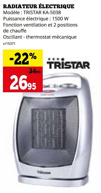 Radiateur Soufflant Céramique Tristar KA5038