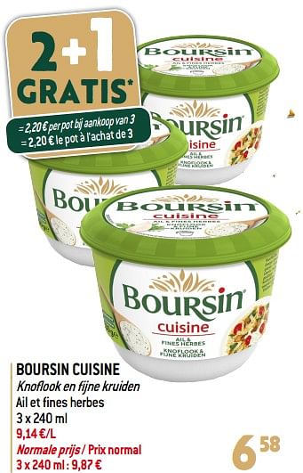 Promoties Boursin cuisine - Boursin - Geldig van 06/12/2023 tot 31/12/2023 bij Match