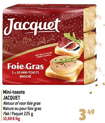 Promoties Mini-toasts jacquet - Jacquet - Geldig van 06/12/2023 tot 31/12/2023 bij Match