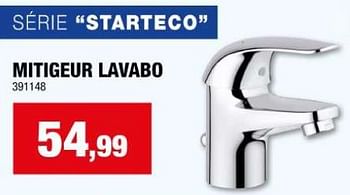 Promoties Mitigeur lavabo starteco - Grohe - Geldig van 06/12/2023 tot 17/12/2023 bij Hubo
