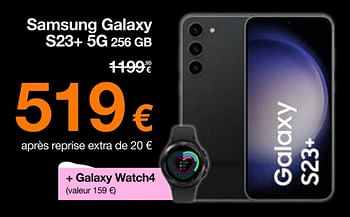 Promotions Samsung galaxy s23+ 5g 256 gb - Samsung - Valide de 01/12/2023 à 17/12/2023 chez Orange