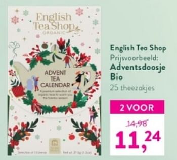 Promoties Adventsdoosje bio - English tea shop - Geldig van 27/11/2023 tot 26/12/2023 bij Holland & Barret