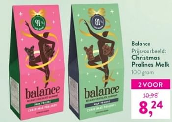Promoties Christmas pralines melk - Balance - Geldig van 27/11/2023 tot 26/12/2023 bij Holland & Barret