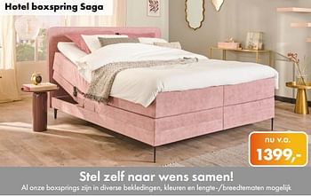 Promoties Hotel boxspring saga - Huismerk - Woonsquare - Geldig van 10/12/2023 tot 16/12/2023 bij Woonsquare