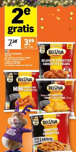 Promoties Belviva oven + airfryer kroketten - Belviva - Geldig van 11/12/2023 tot 17/12/2023 bij Albert Heijn