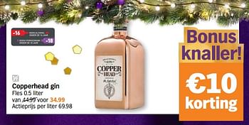 Promoties Copperhead gin - Copperhead - Geldig van 11/12/2023 tot 17/12/2023 bij Albert Heijn