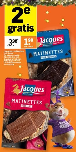 Promoties Jacques matinettes melk - Jacques - Geldig van 11/12/2023 tot 17/12/2023 bij Albert Heijn