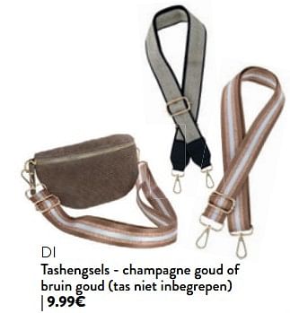 Promoties Tashengsels - champagne goud of bruin goud - Huismerk - DI - Geldig van 07/12/2023 tot 24/12/2023 bij DI