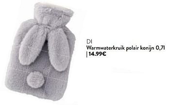 Promoties Warmwaterkruik polair konijn - Huismerk - DI - Geldig van 07/12/2023 tot 24/12/2023 bij DI