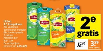 Promotions Lipton ice tea peach - Lipton - Valide de 11/12/2023 à 17/12/2023 chez Albert Heijn