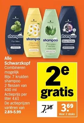 Promotions Schwarzkopf 7 kruiden shampoo - Schwarzkopf - Valide de 11/12/2023 à 17/12/2023 chez Albert Heijn